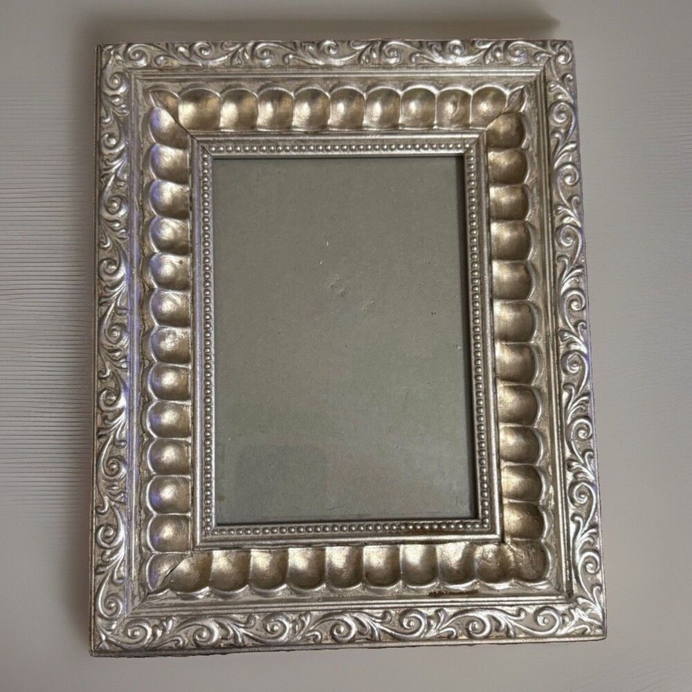 Vintage Ornate Silver Gold 5x7 Picture Frame Baroque Shabby Chic Decor
